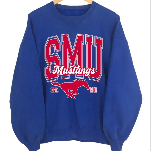 NCAA Other - SMU Mustangs NCAA Southern Methodist University Graphic Shirt 90s 80s Sweatshirt